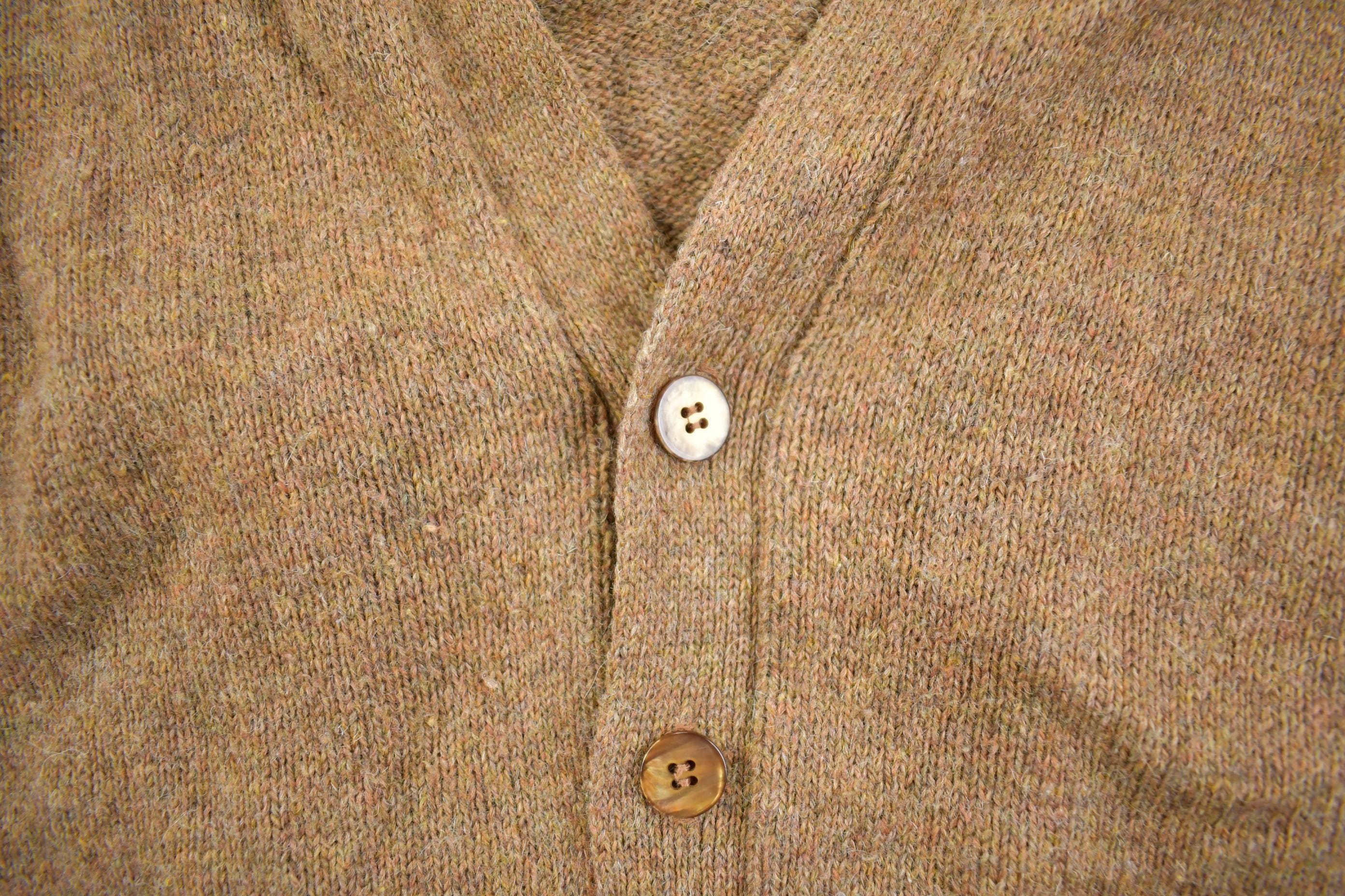 Vintage 1990s Puritan Wool Knit Cardigan Sweater - Made In USA