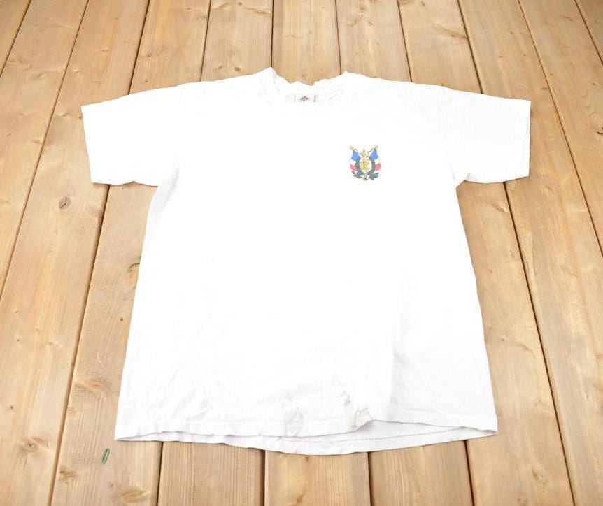 Vintage 1990s France Crest Souvenir Single Stitch Travel T-Shirt