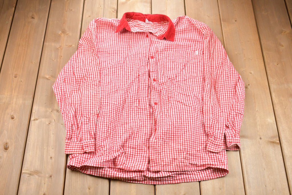Vintage 1980s Espirit Checkered Button Up Shirt
