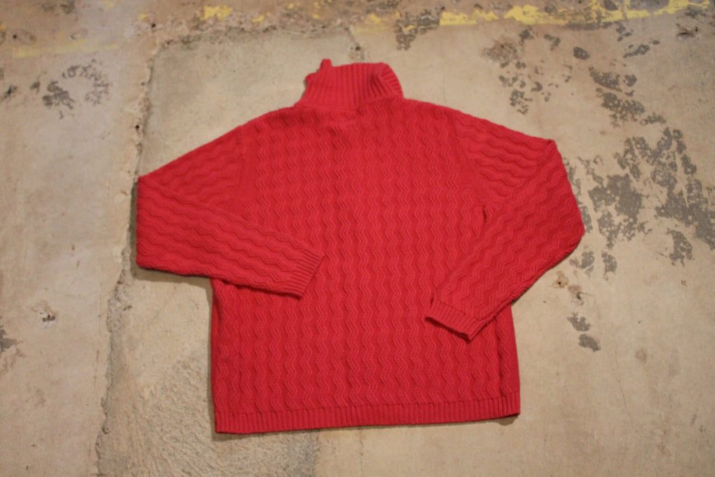 Vintage 1990s 3D Knit Cardigan Sweater /