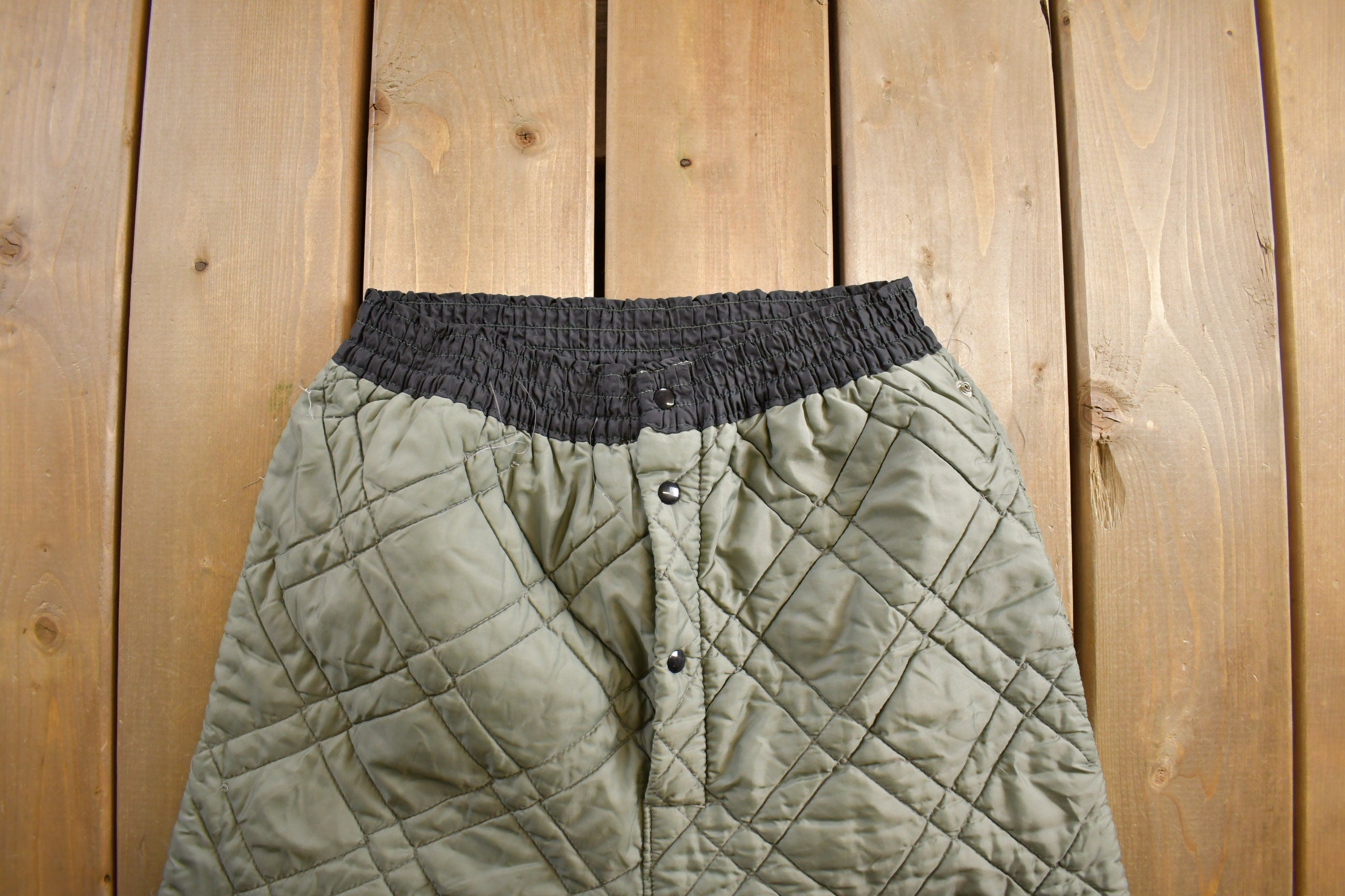 Vintage 1990s Green Insulated Snow Pants Size M