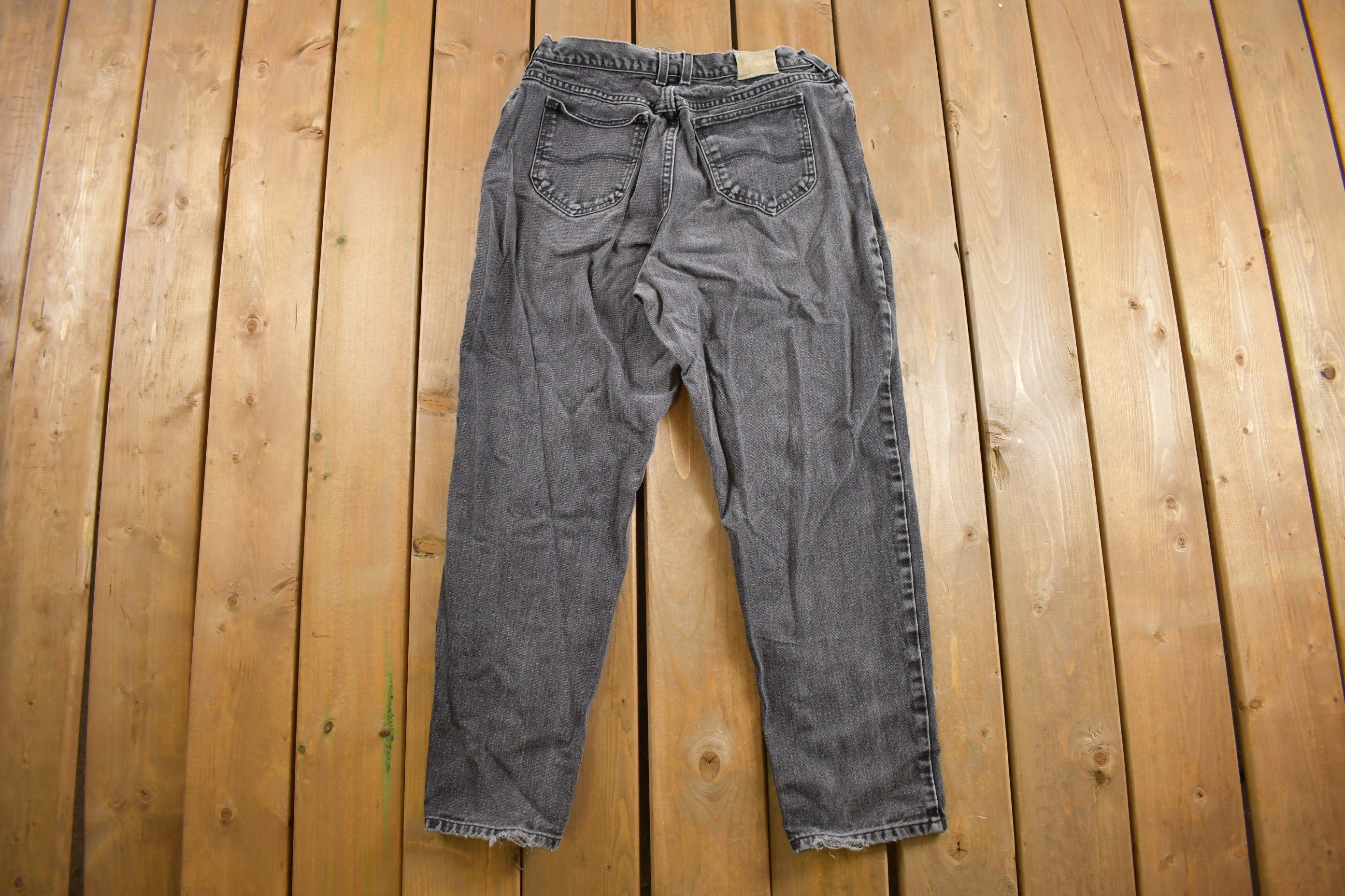 Vintage 1980s LEE Black Jeans Size 32 x 29.5