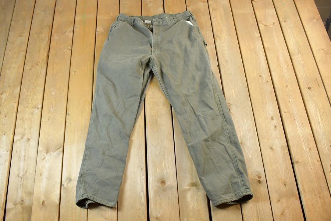 Vintage 1990s Carhartt Lined Denim Work Jeans Size 40