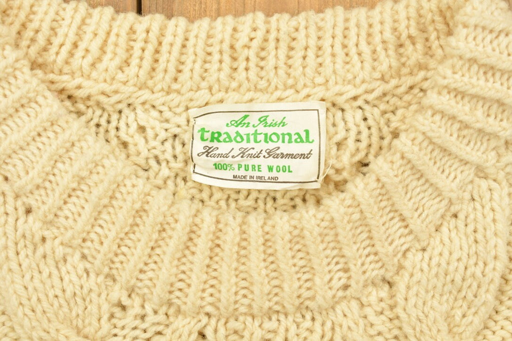 Vintage 1990s 3D Cable Knit Sweater