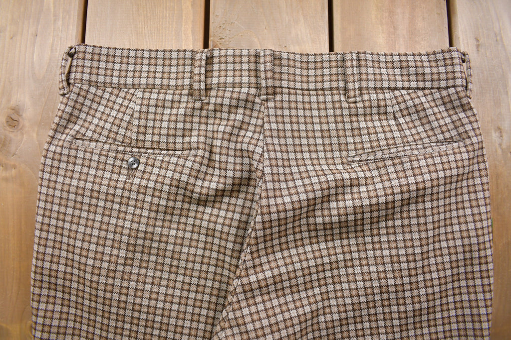 True Vintage 1960's Plaid Trousers 36 x 31