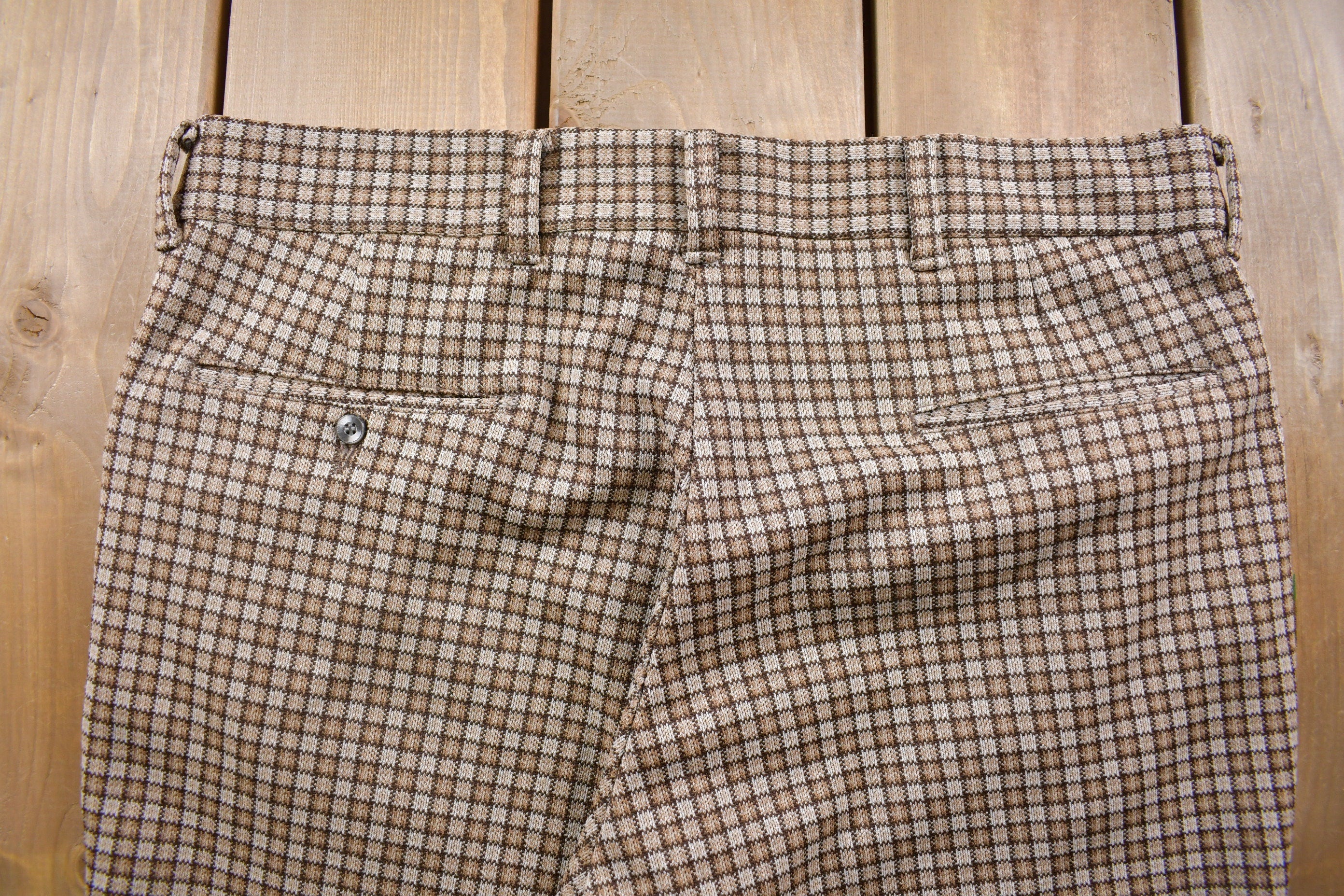 True Vintage 1960's Plaid Trousers 36 x 31