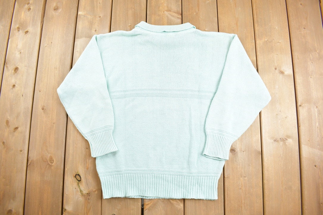 Vintage 1980s Actif Collared Knit Sweater