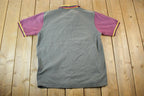 Vintage 1990s Boss Zip Up Polo Style Colour Block Shirt