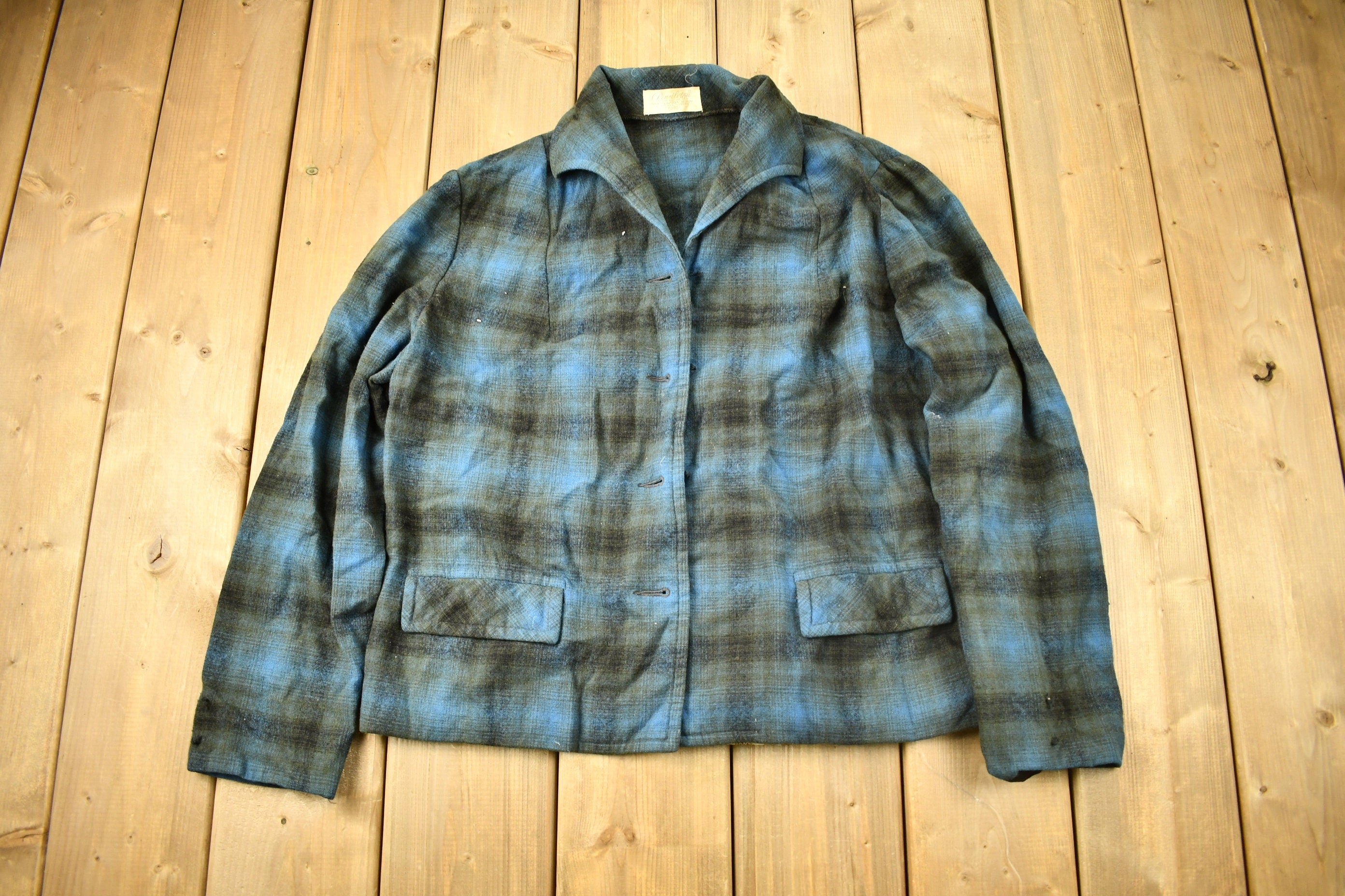 Vintage 1960s Pendleton Women's Plaid Button Up Shirt