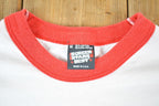 Vintage 80s Super Sitters Ringer Tee: Rainbow Graphic, Made in USA (Men's XS)