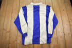 Vintage 1990s Nautica Competition Striped Rugby Shirt Crewneck Sweatshirt - Large