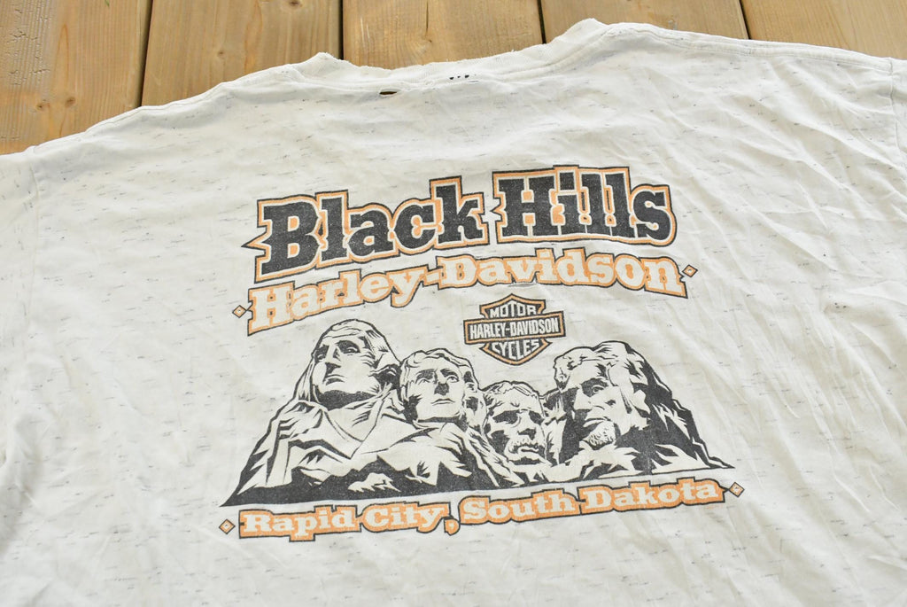 Vintage 1990s Harley Davidson Black Hills South Dakota Motorcycles Biker T-Shirt Men's 2XL