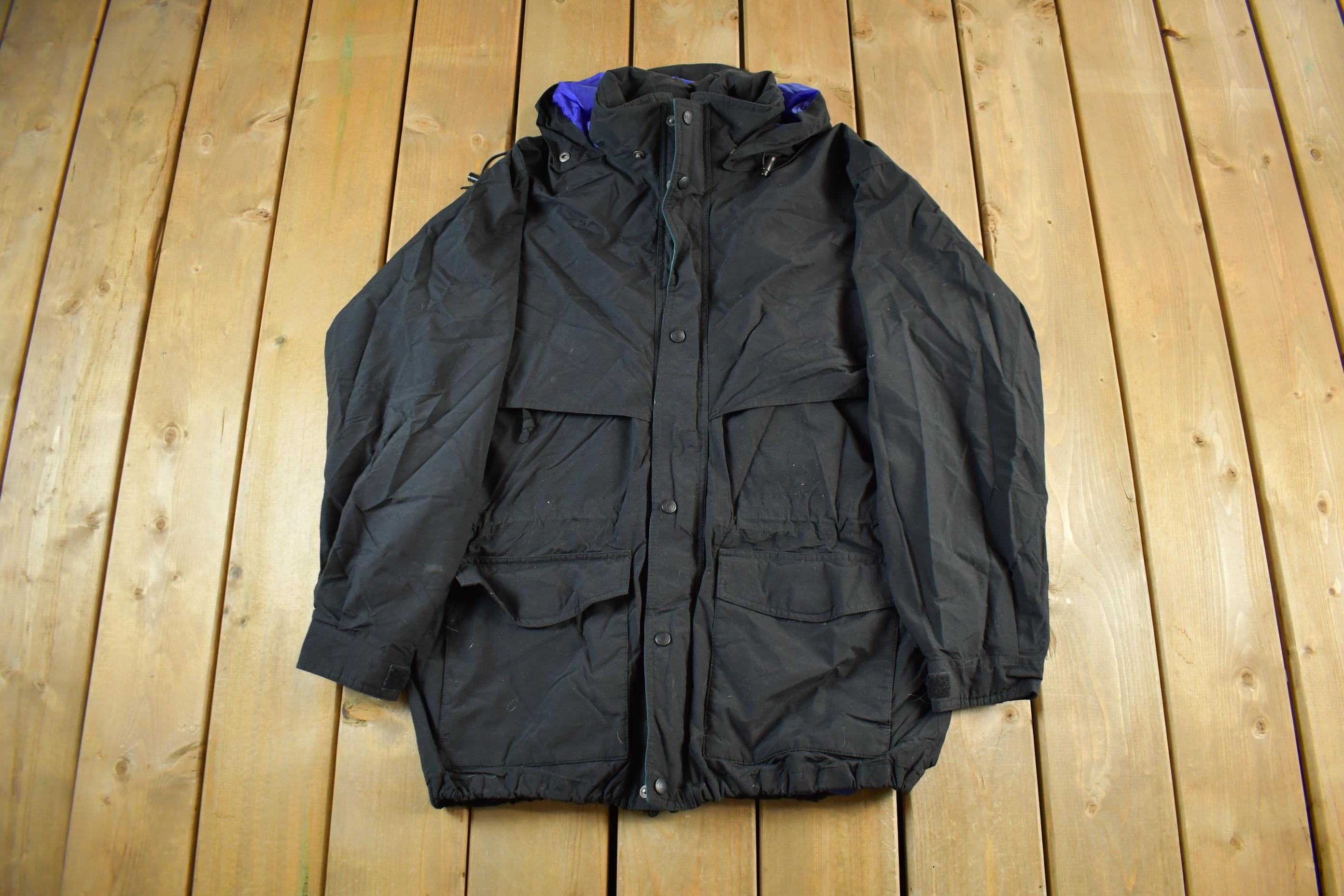 Vintage 1990s Eddie Bauer Gore-tex Windbreaker Parka Jacket Men's Large  Lightweight Outdoors  Hiking Adventure  90s Jacket