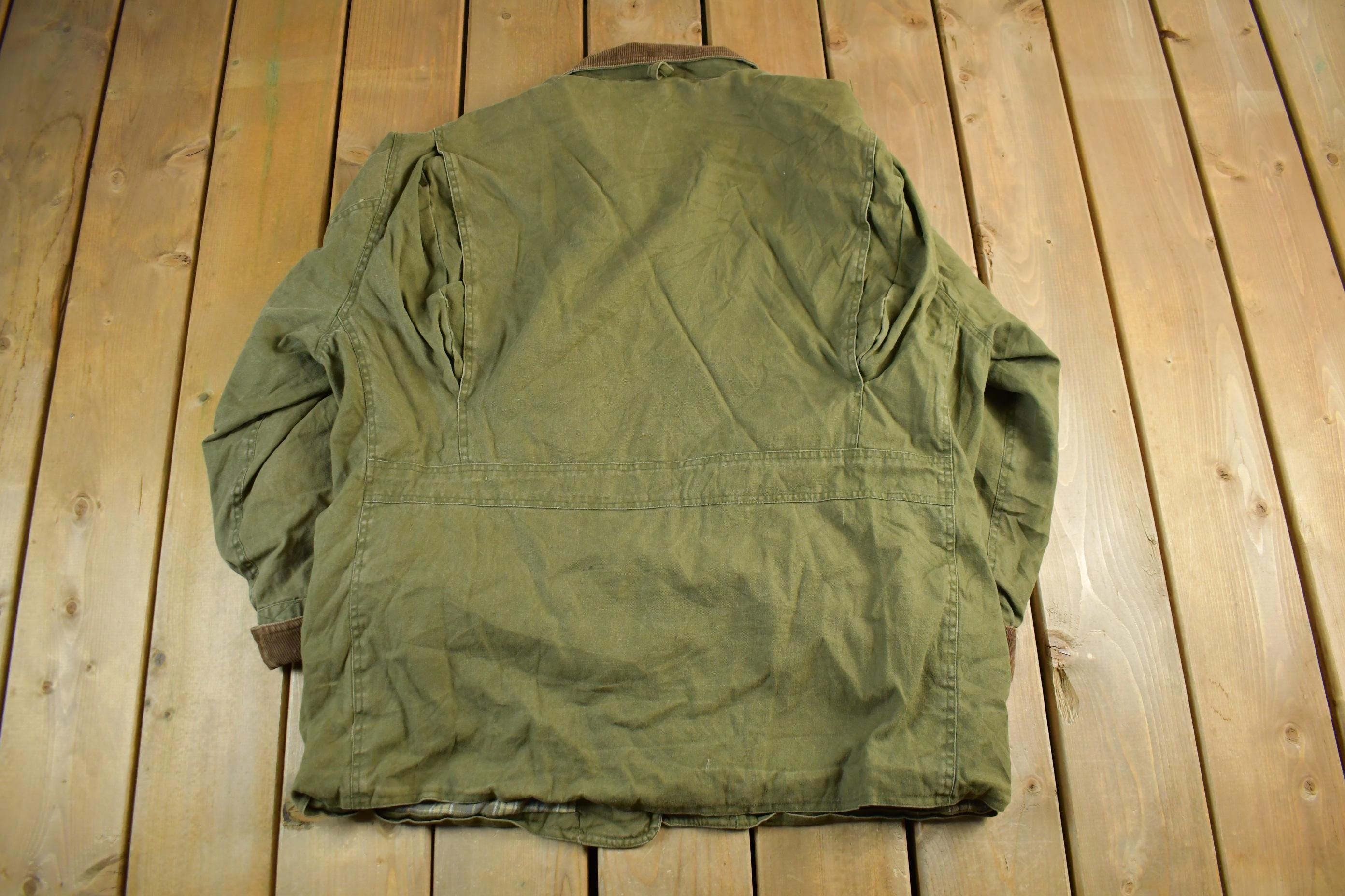 Vintage 1990s Faded Glory Lined Faded Barn Chore Coat Men's Large