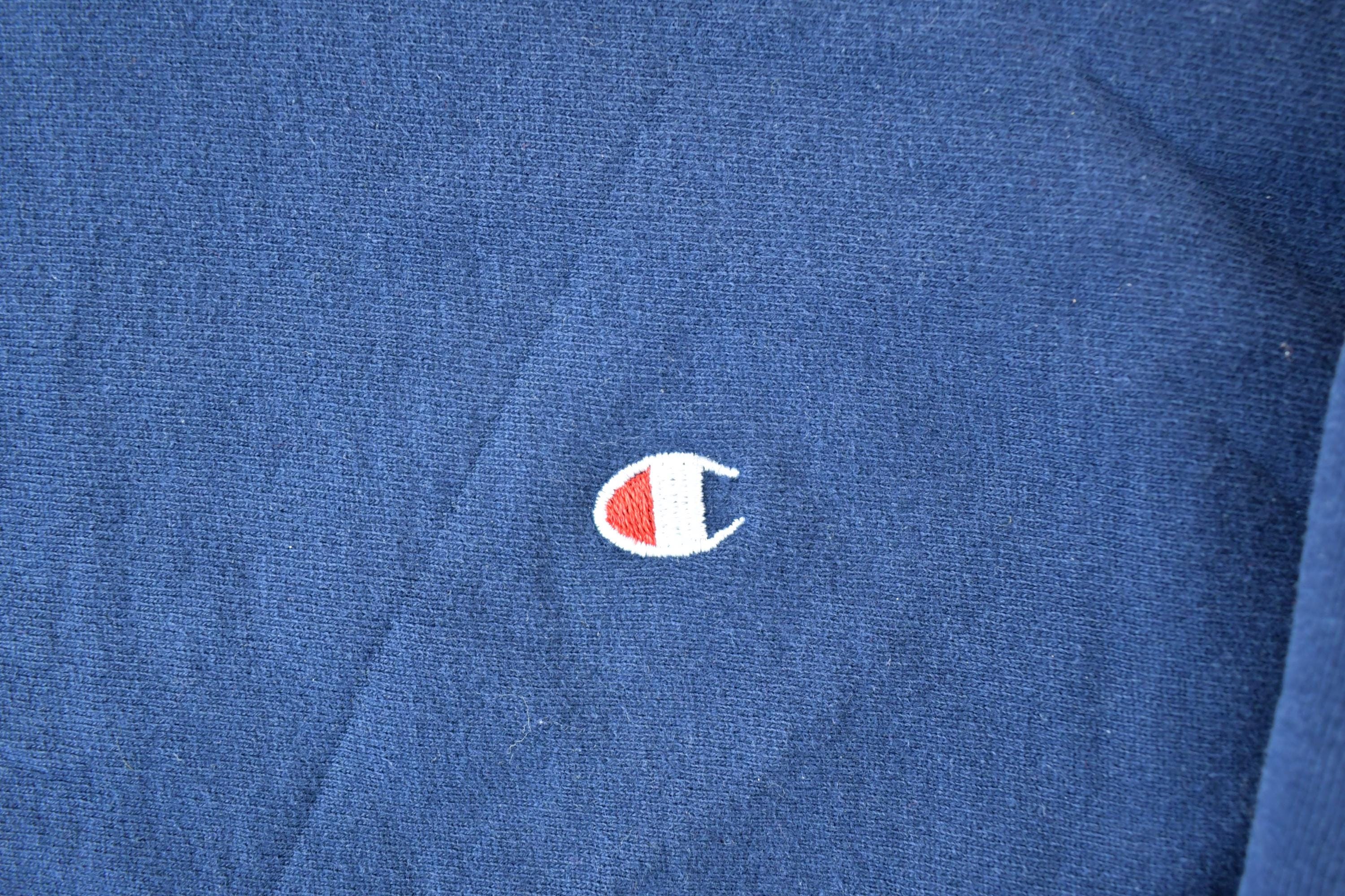 Vintage 1990s Champion Reverse Weave Navy Crewneck Sweatshirt