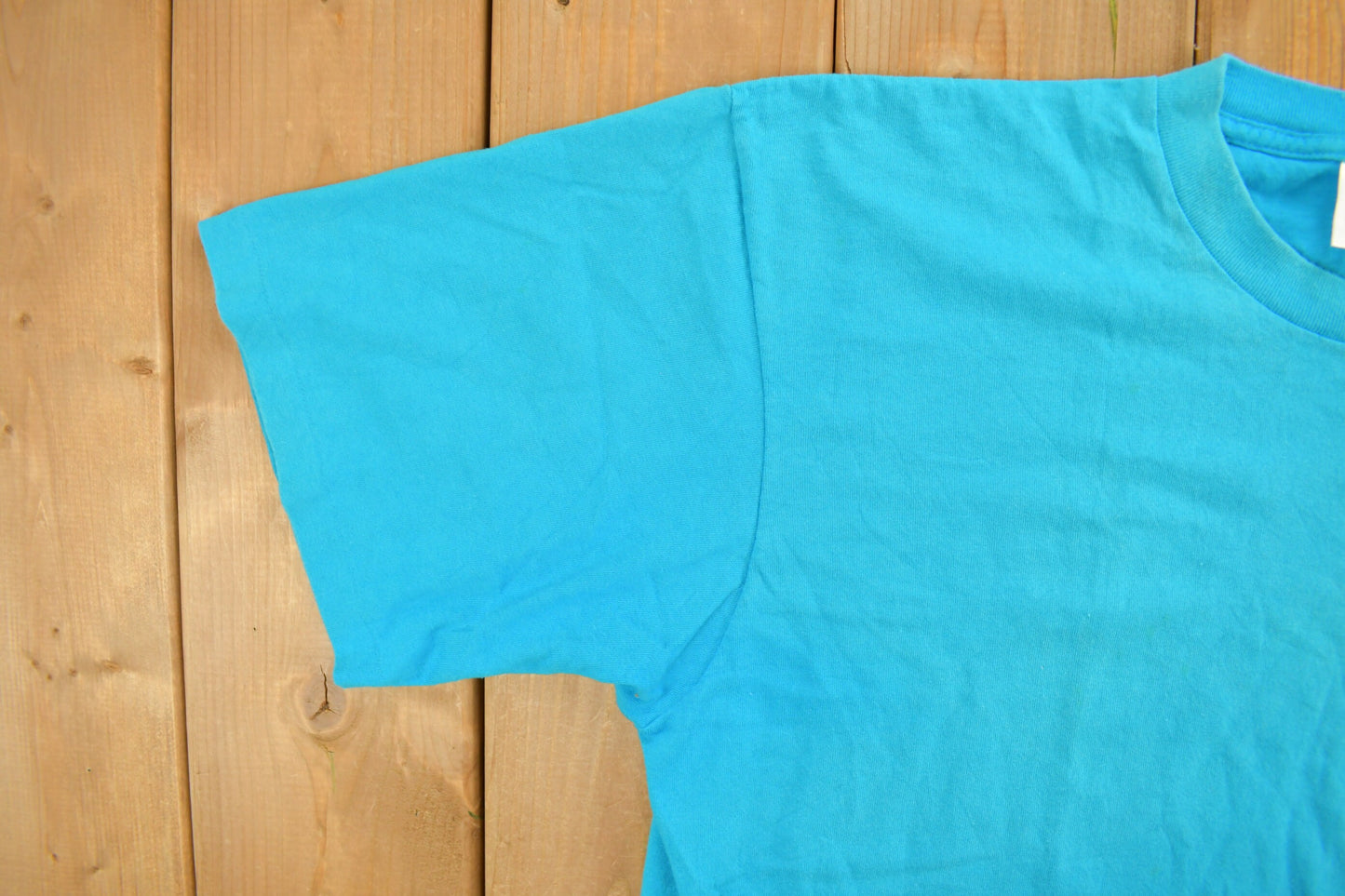 Vintage 1980s Blue Lee Blank T Shirt / Vintage T Shirt / Streetwear / Blank Tee / Made In USA / Single Stitch / Essential