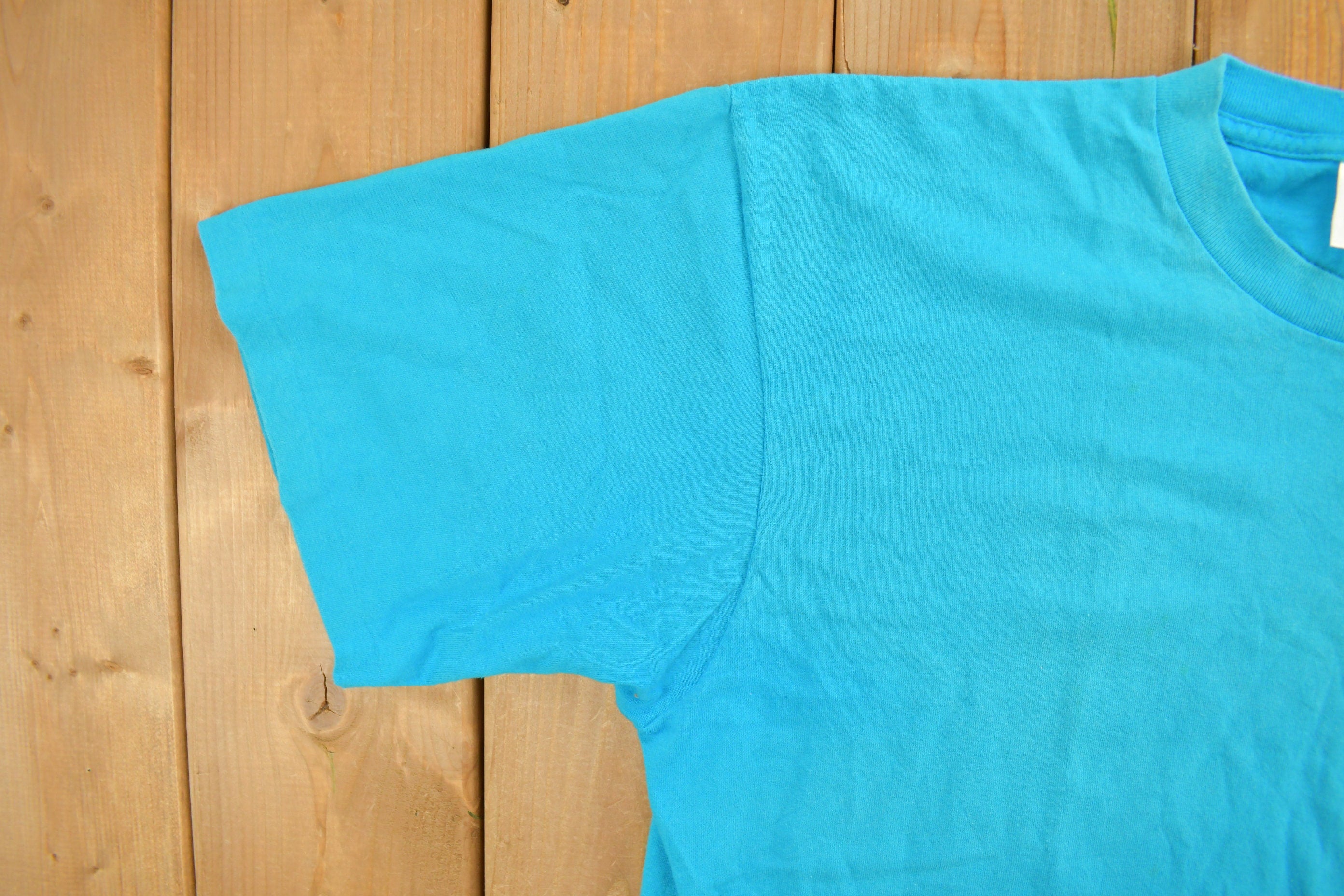 Vintage 1980s Blue Lee Blank T Shirt