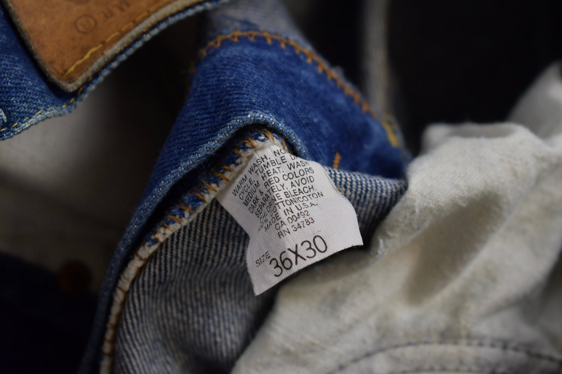 Vintage 1970s Lee Riders Jeans Size 34 x 30