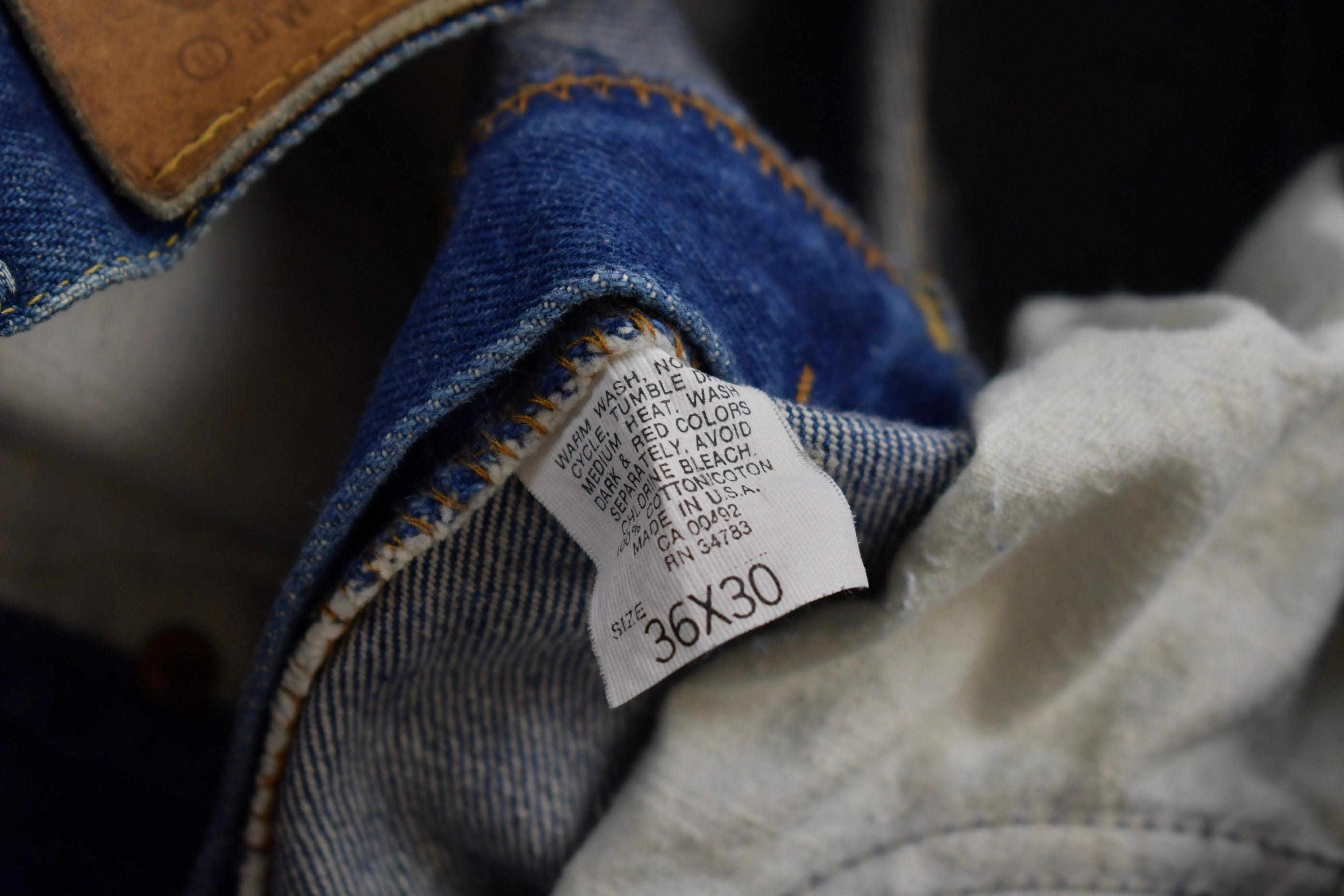 Vintage 1970s Lee Riders Jeans Size 34 x 30
