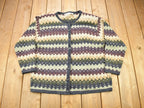 Vintage 1990s Dress Barn Striped Knitted Cardigan Sweater  Vintage Cardigan  Button Up  Cozy Sweater