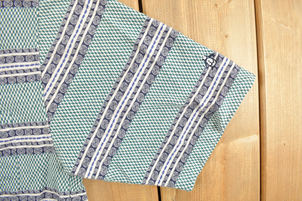 Vintage 1990s Grand Slam Patterned Button Up Collar Pocket Shirt