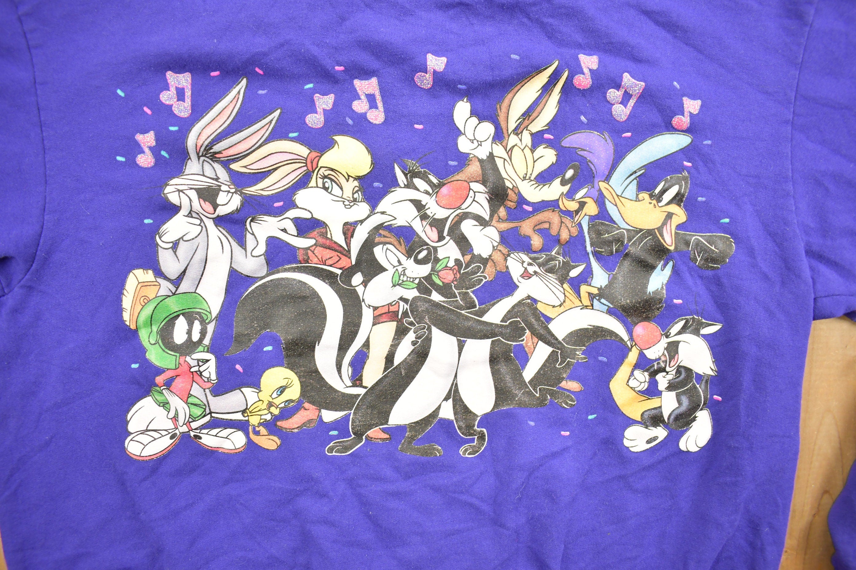 Vintage 1998 Looney Tunes Character Print Crewneck