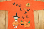 Vintage 1990s Halloween Theme Embroidered Knit Sweater