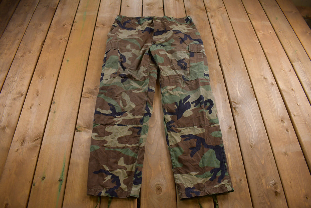 Vintage 2001 Military Woodland Camouflage Cargo Pocket Pants 38 x 31