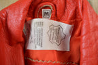 Vintage 1980s Womens Leather Braid Stud Biker Jacket