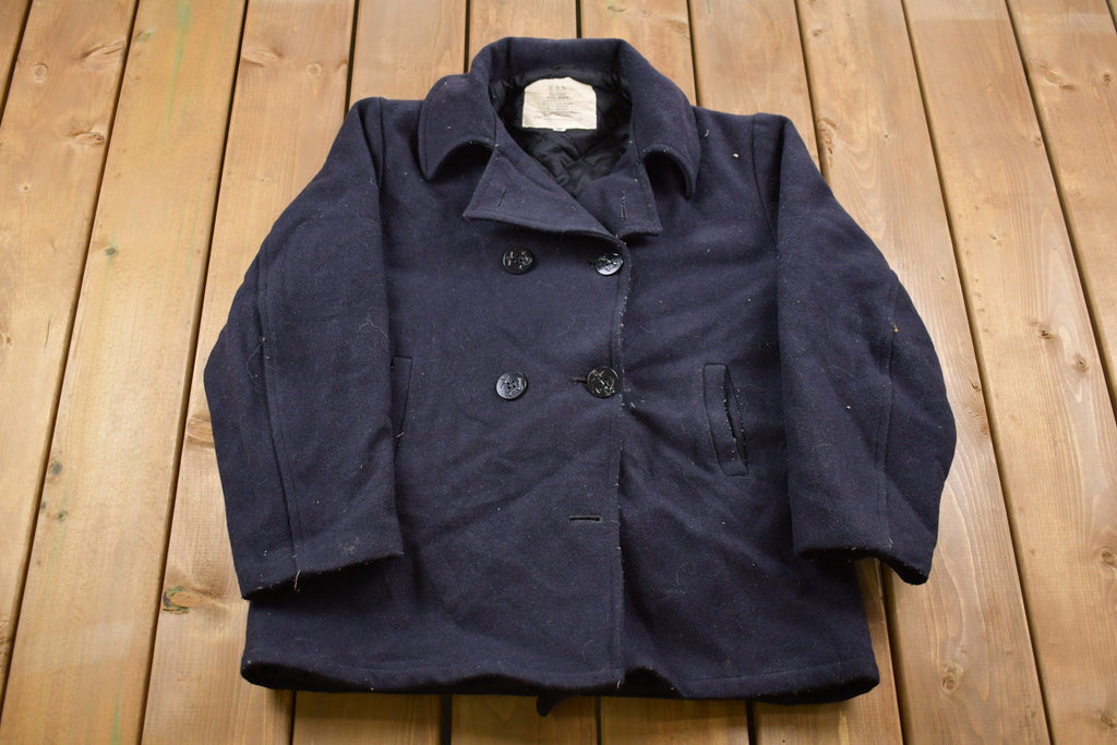 Vintage 1975 USN Naval Wool Double Breasted Jacket