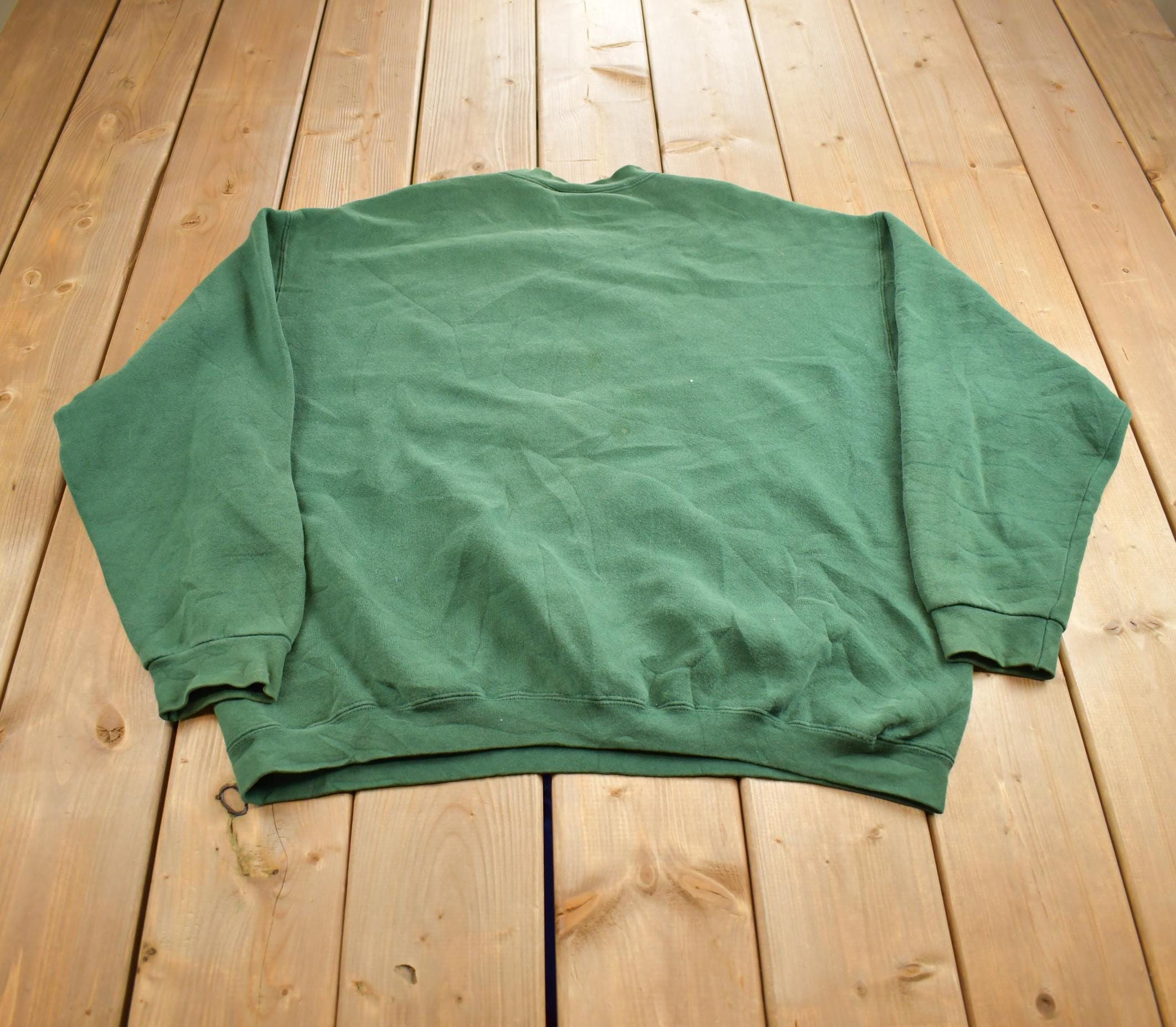 Vintage 1990s Northwoods Adventure Embroidered Outdoorsman Crewneck Sweatshirt Made In USA
