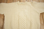 Vintage 1960s Carraig Donn 100% Wool 3D Cable Knit Sweater  Made In Ireland  True Vintage  Winter Sweater