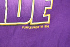 Vintage 1998 Minnesota Purple Pride Graphic Print NFL Crewneck Sweatshirt Men's L