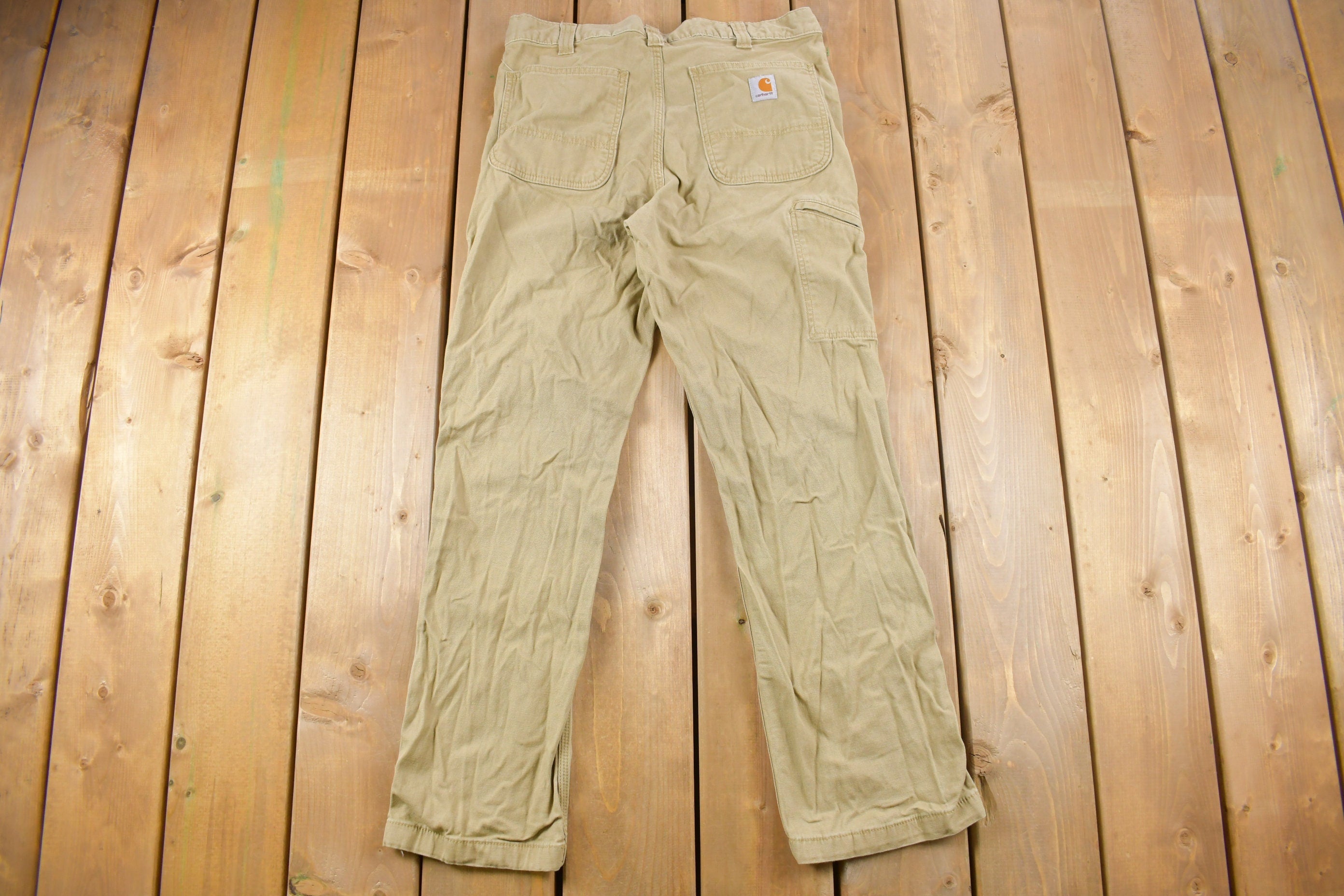 Vintage Y2K Carhartt Relaxed Fit Beige Pants Size 32 x 30