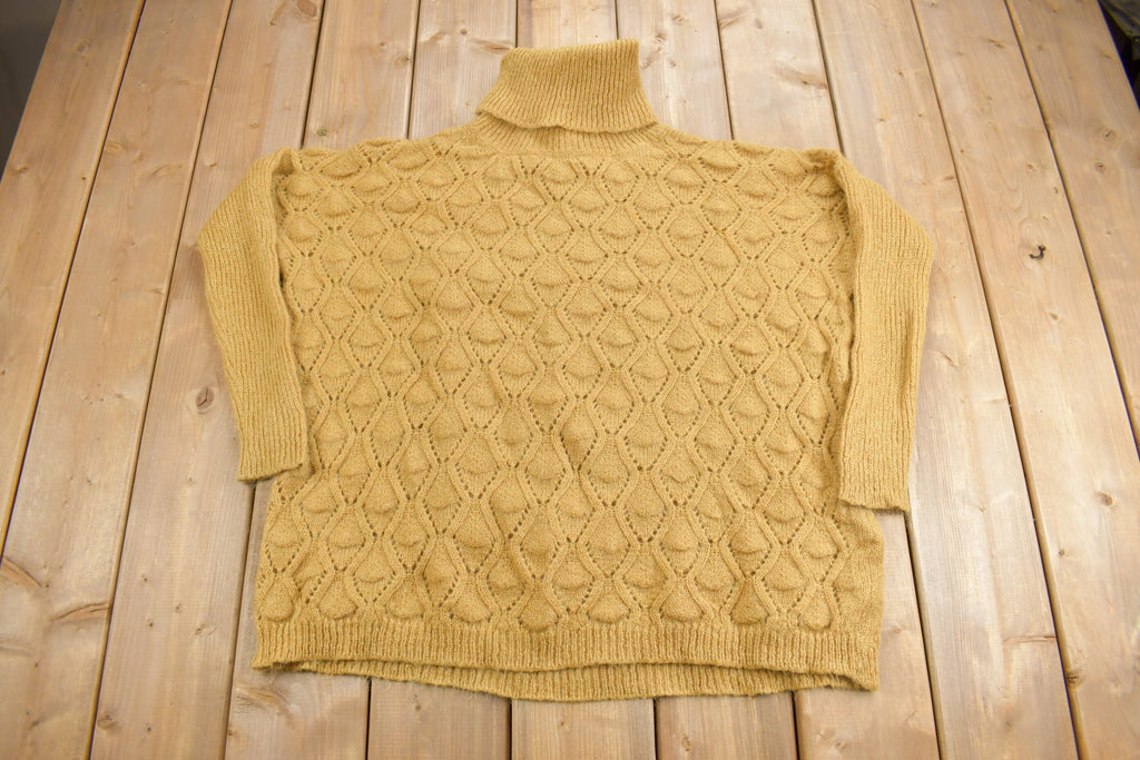 Vintage 1990s Elsamanda Women's Knit Turtleneck Sweater