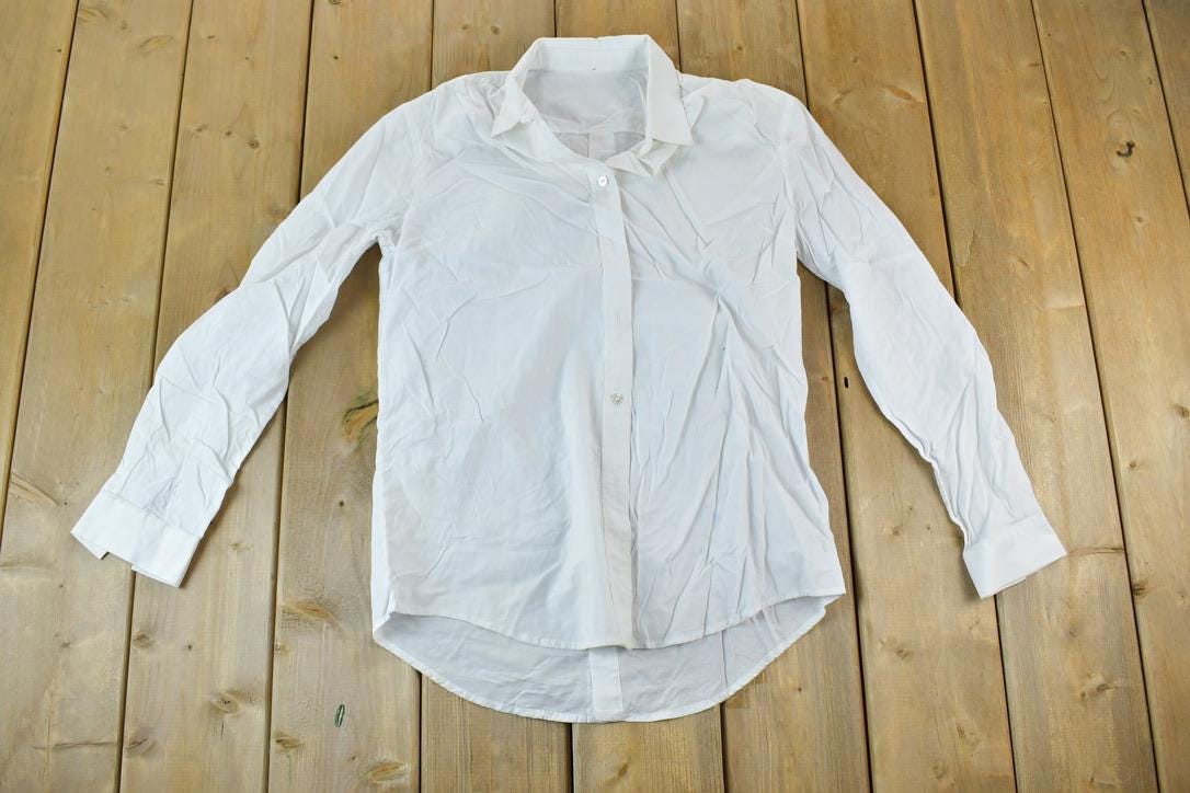 Women Vintage Vigos Y2K Reverse Button Up Shirt / Vigoss Grunge Skull Print / Contrast Stitch / Internet Famous Clothing / Over Dyed