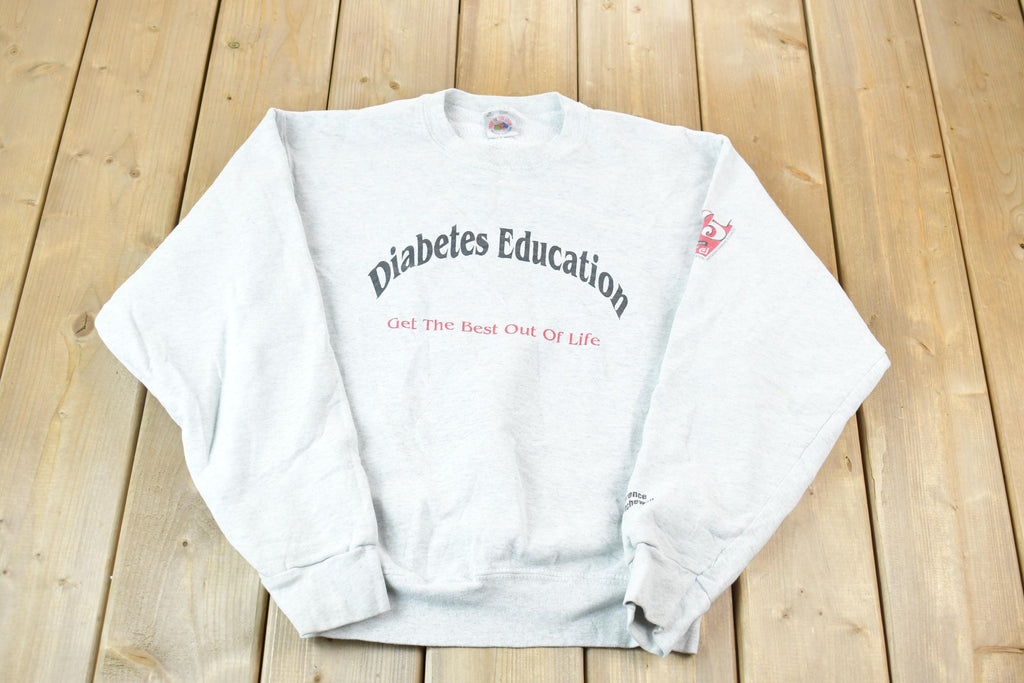 Vintage 1996 Canadian Diabetes Association 75th Anniversary Graphic Crewneck Sweatshirt