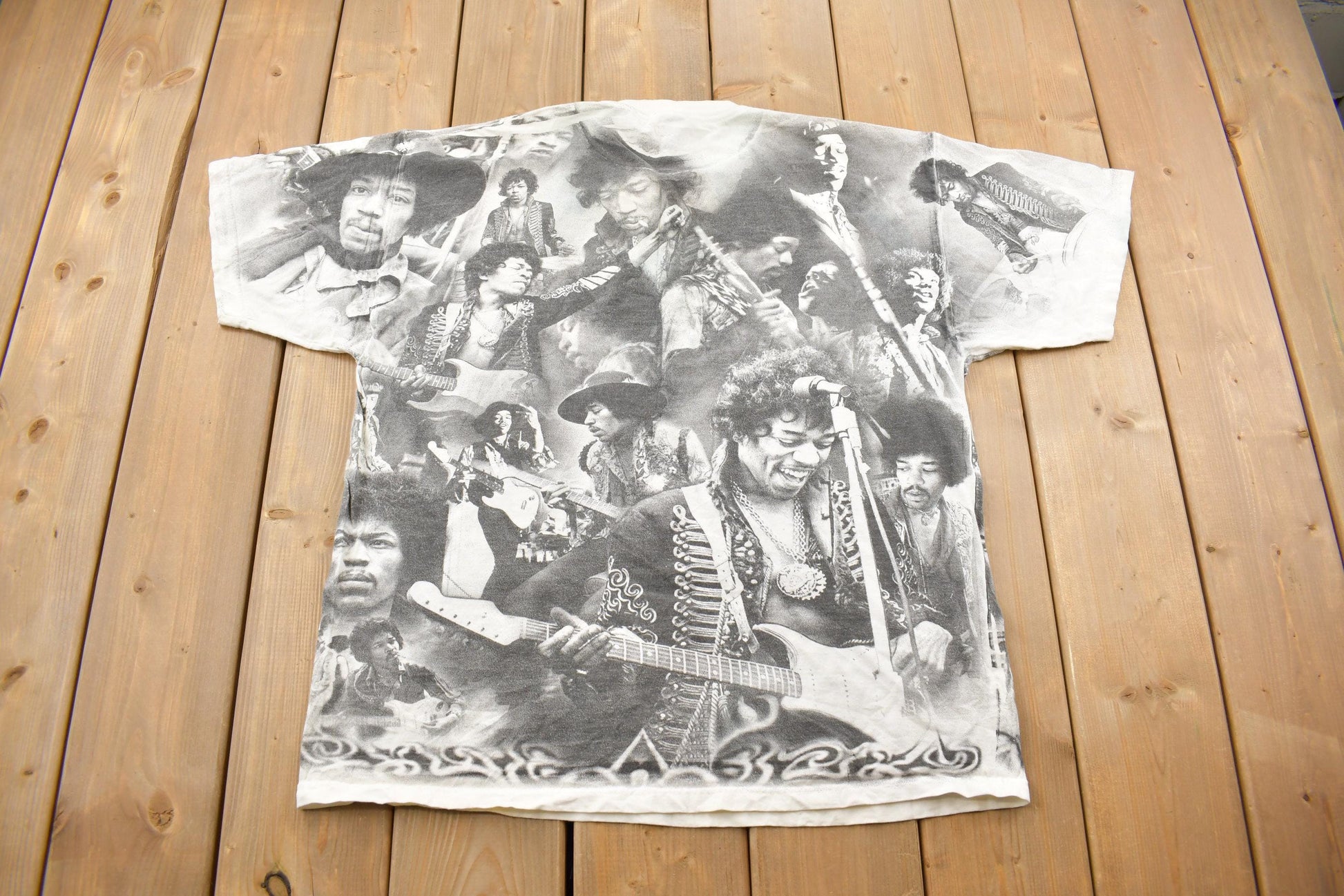 Vintage 1996 Jimi Hendrix All Over Print Band T-shirt