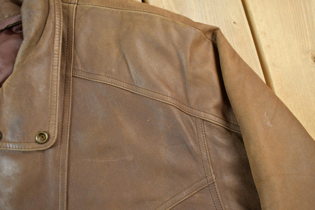 Vintage 1980s Georgetown Brown Leather Jacket