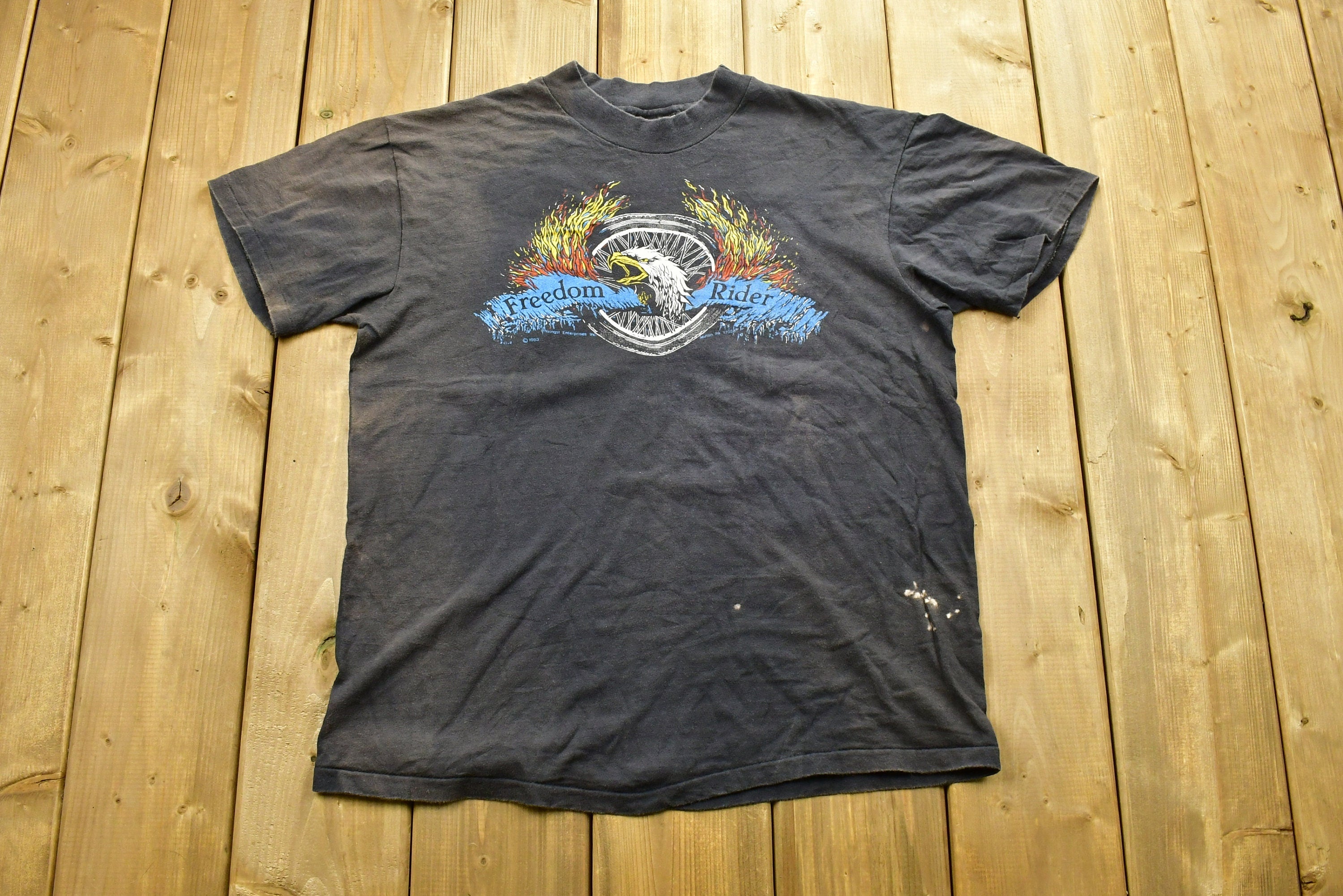 Vintage 1983 Harley Davidson Motorcycles Freedom Rider T-Shirt