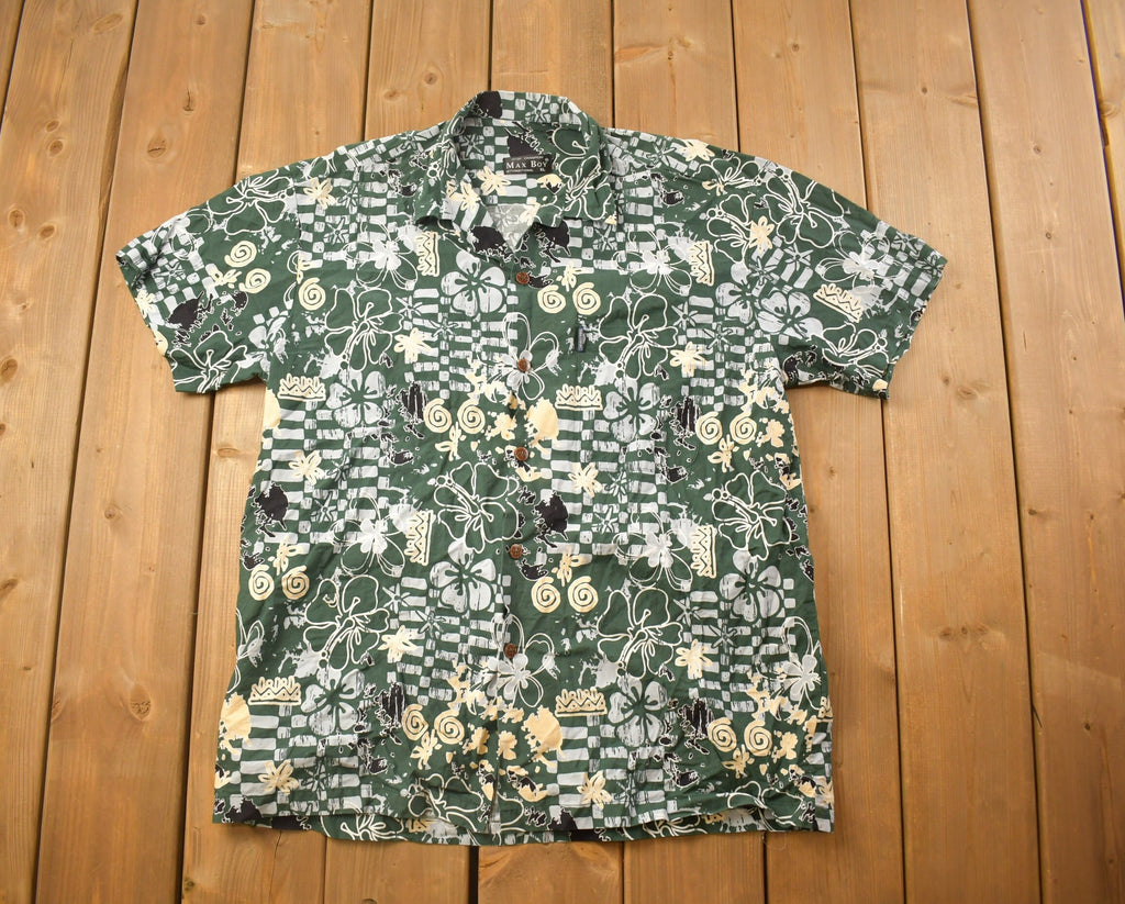 Vintage 1990s Max Boy International Floral Button Up Shirt