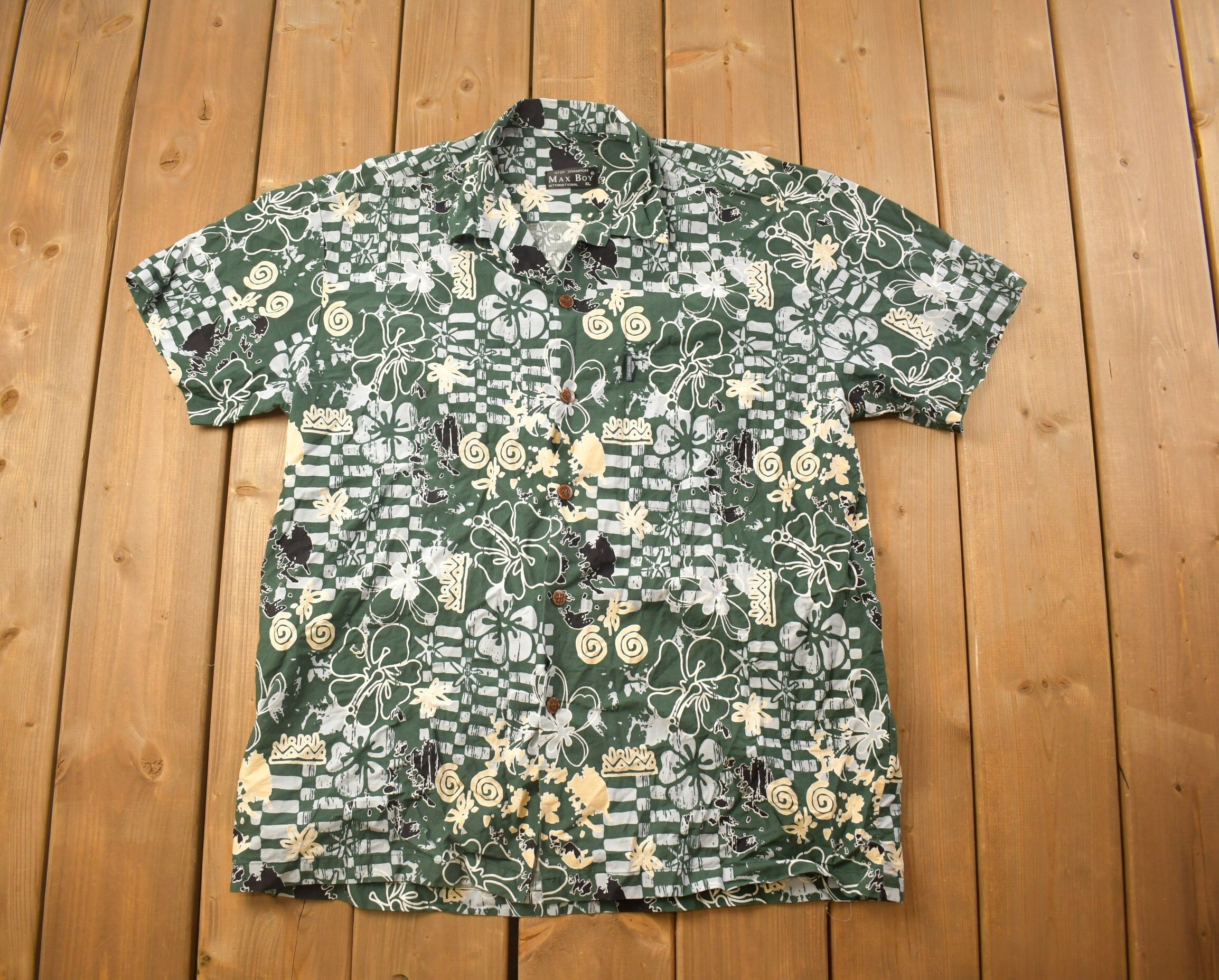 Vintage 1990s Max Boy International Floral Button Up Shirt