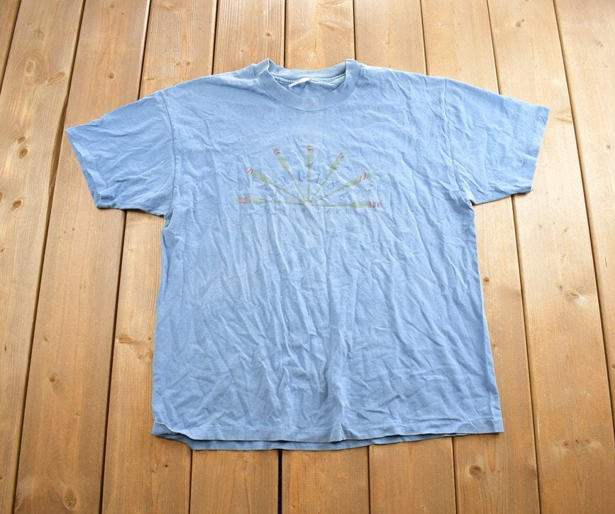 Vintage 1996 Clear Lake Cruise Hanes Souvenir Travel T Shirt Made In USA