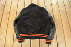 Vintage 1970s Collegiate Wool Leather Varsity Jacket Men's Medium