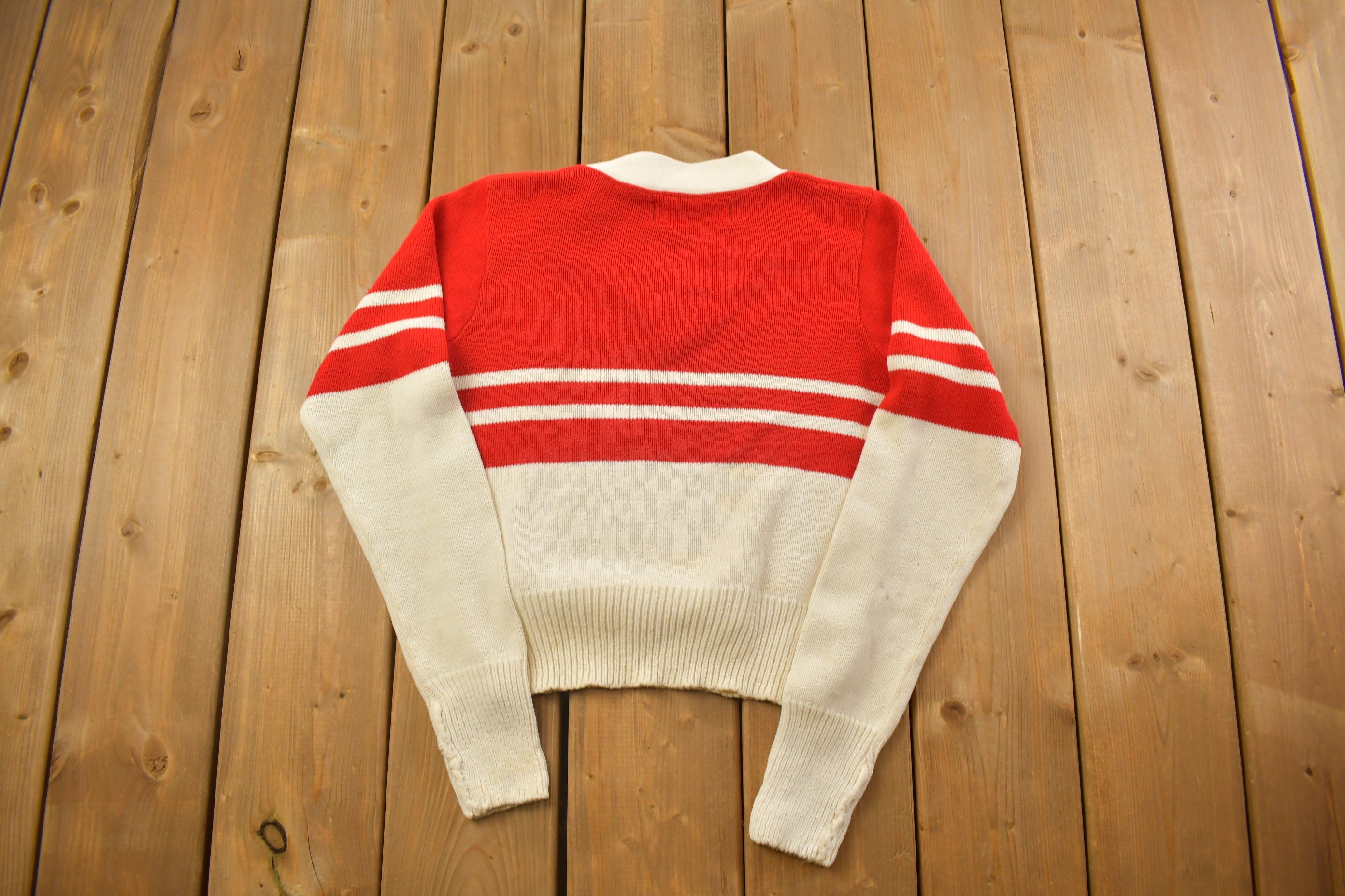 Vintage 1990s Bc Barry Striped Crewneck Sweatshirt