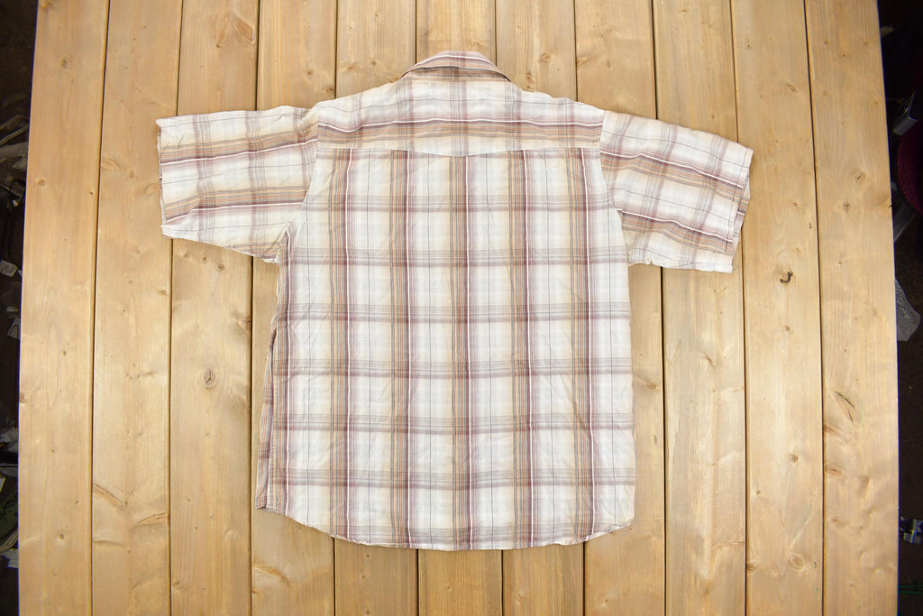 Vintage 1990s Western Plaid Button Up Shirt