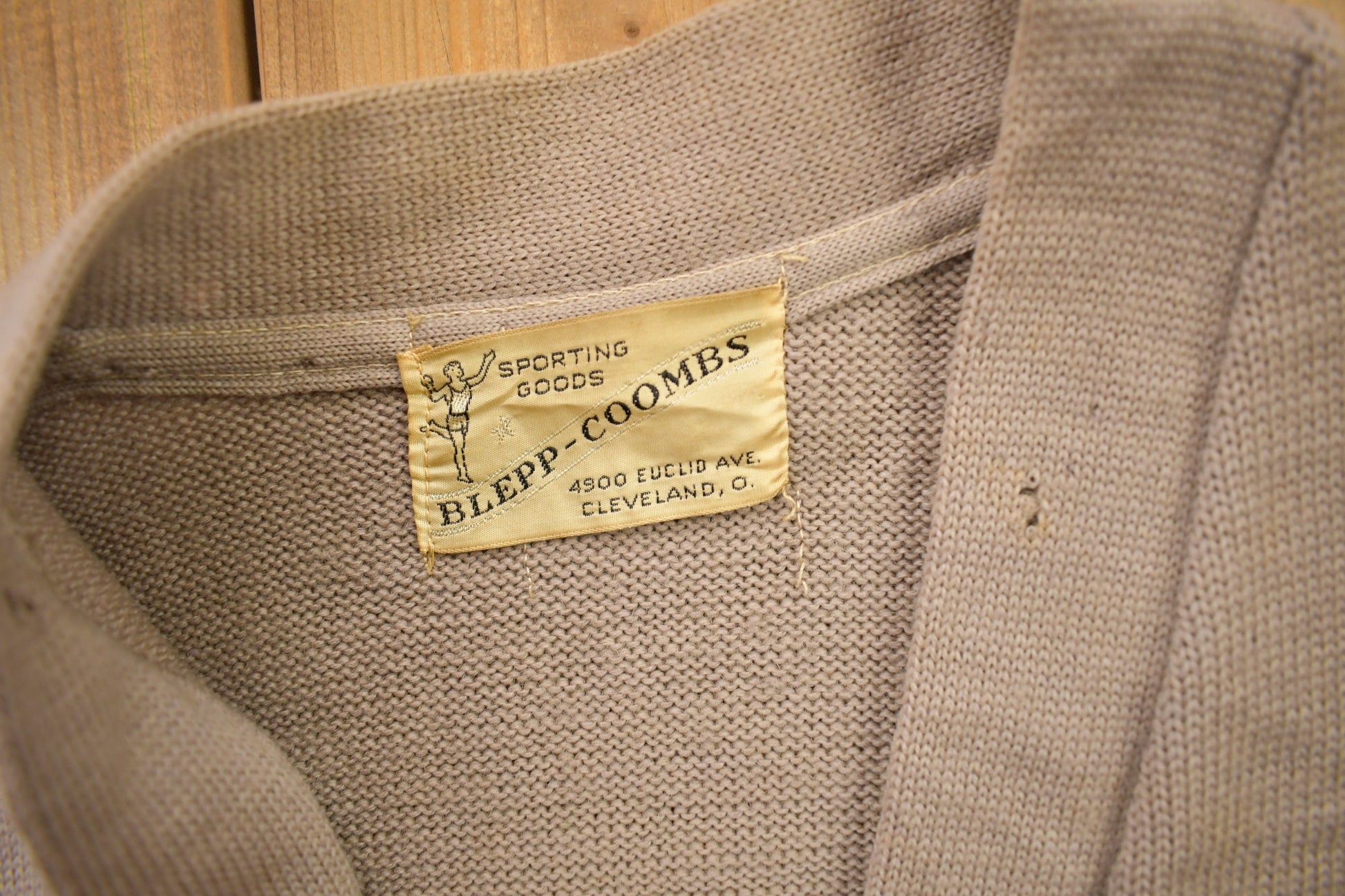 Vintage 1950s Blepp-Coombs Sporting Goods Collegiate Cardigan Sweater