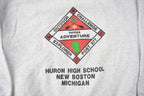 Vintage 1990s Huron High School New Boston Michigan Crewneck Sweatshirt Made In USA