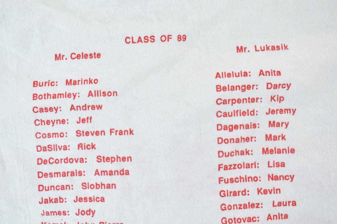 Vintage 1990s St Mark Class Of 89 Souvenir T-Shirt