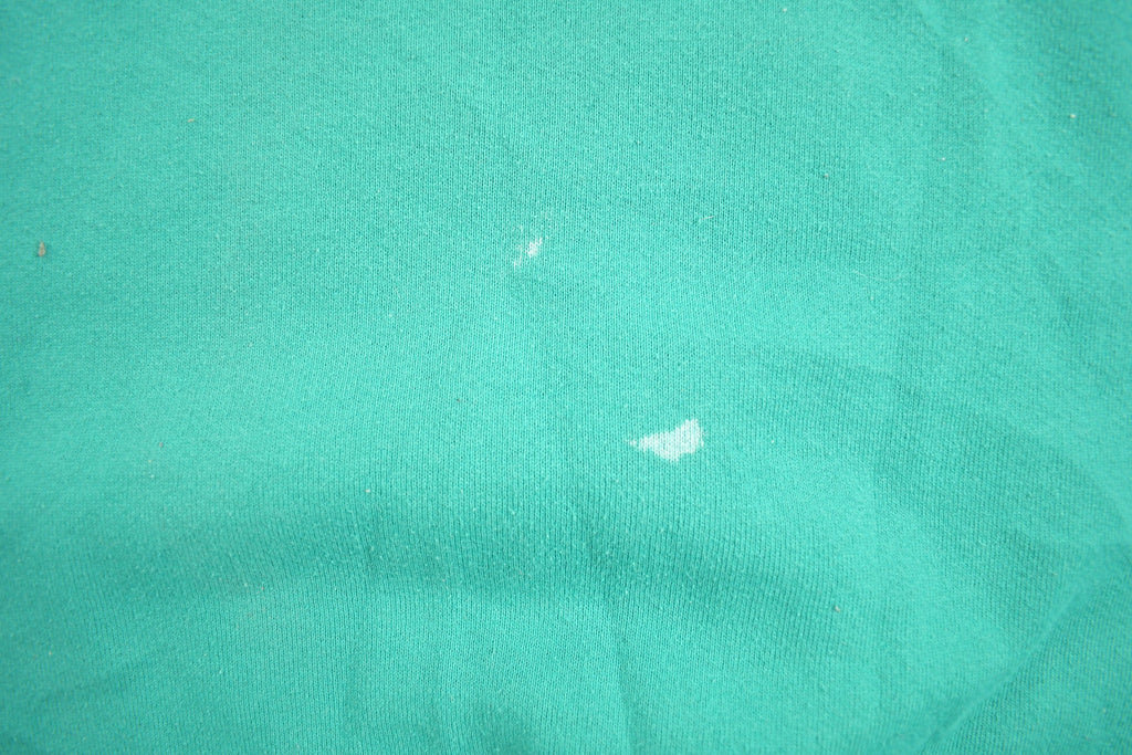 Vintage 1980s Fruit Of The Loom Blank Green Raglan Crewneck Sweatshirt